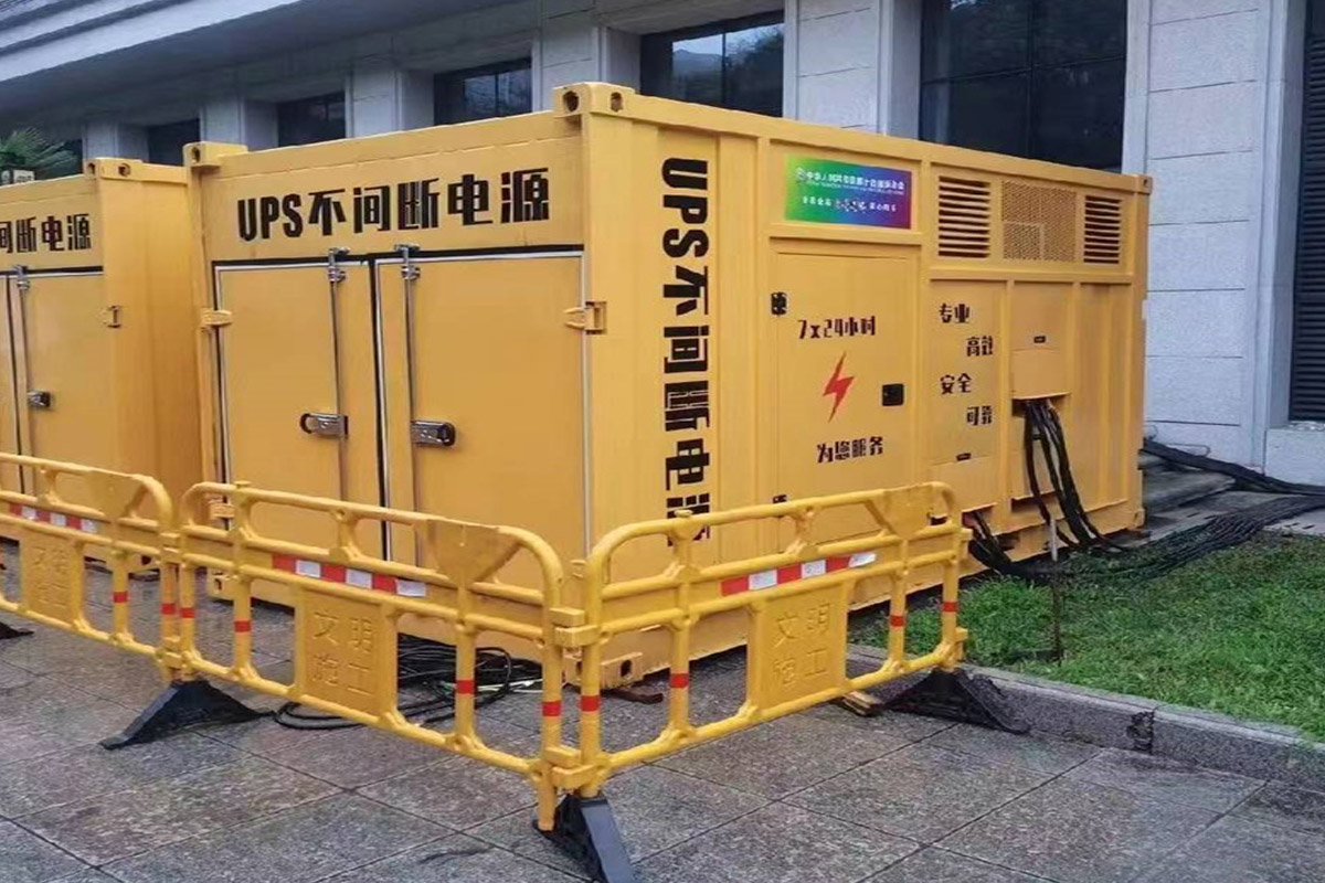 丽水发电机租赁施工现场