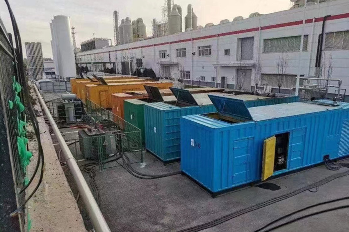 丽水发电机租赁施工现场