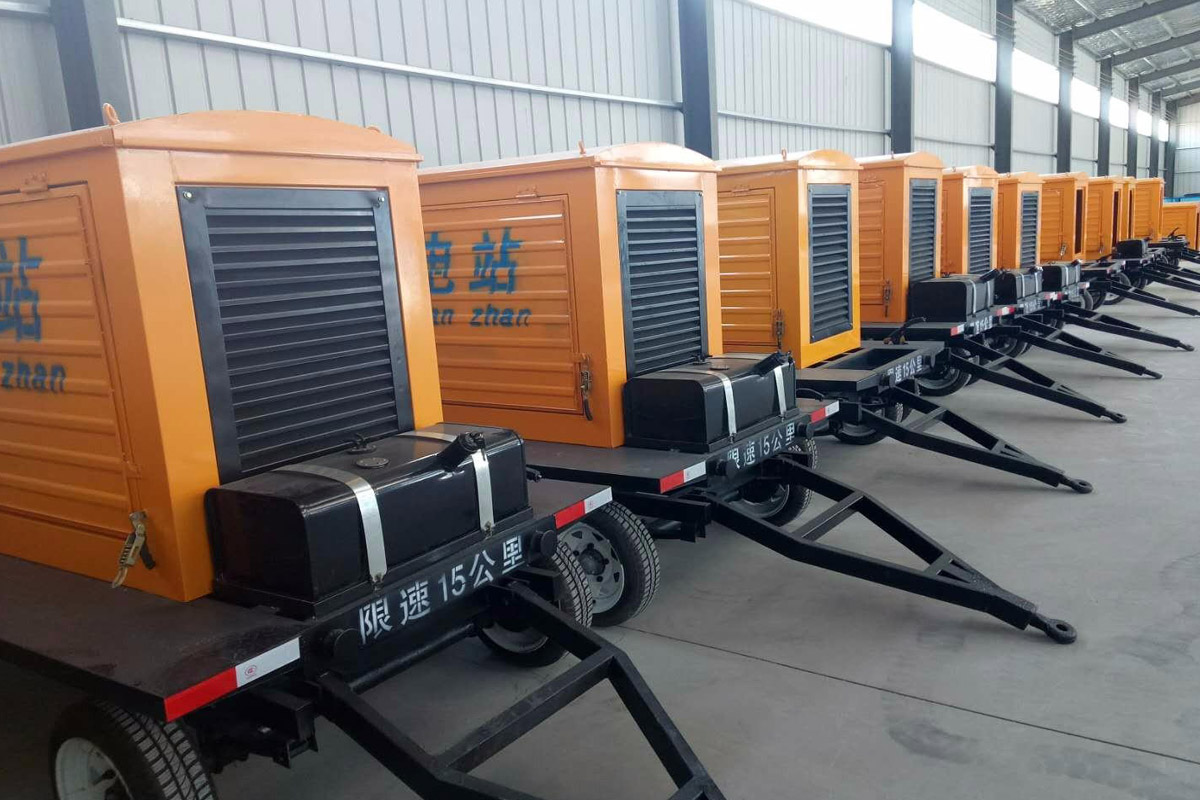丽水发电机租赁施工现场